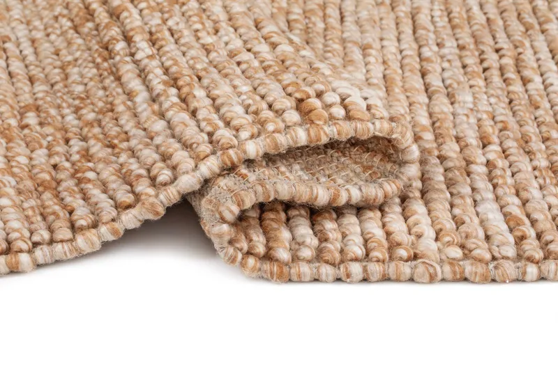 Handvävd Matta Bubble Kvadratisk 200x200 cm - Karamell - Textil & mattor - Mattor - Modern matta - Ullmatta