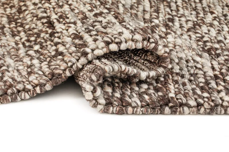 Handvävd Matta Bubble Kvadratisk 240x240 cm - Choklad melange - Textil & mattor - Mattor - Modern matta - Ullmatta