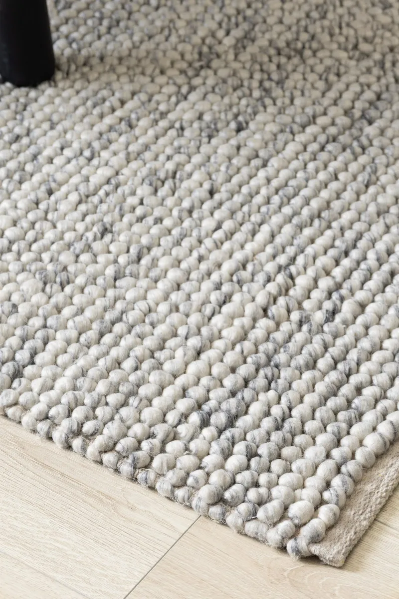 Handvävd Matta Bubble Kvadratisk 300x300 cm - Grå Melange - Textil & mattor - Mattor - Modern matta - Ullmatta