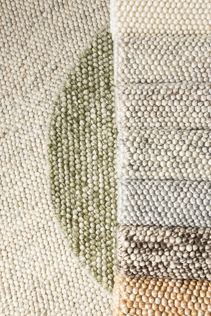 Handvävd Matta Bubble Kvadratisk 300x300 cm - Grå Melange - Textil & mattor - Mattor - Modern matta - Ullmatta