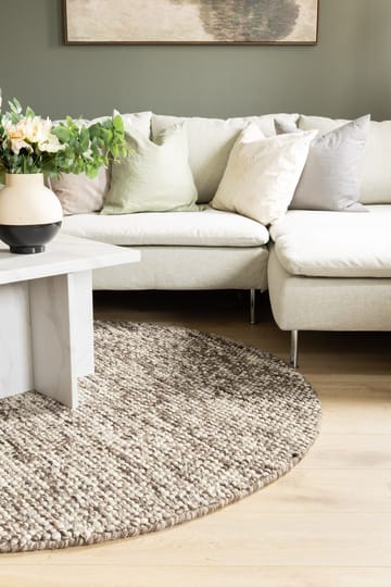Handvävd Matta Bubble Rund 160 cm - Choklad Melange - Textil & mattor - Mattor - Modern matta - Ullmatta