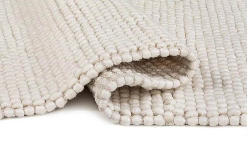 Handvävd Matta Bubble Rund 240 cm - Creme - Textil & mattor - Mattor - Modern matta - Ullmatta