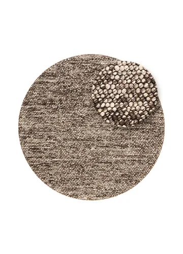 Handvävd Matta Bubble Rund 300 cm - Choklad Melange - Textil & mattor - Mattor - Modern matta - Ullmatta