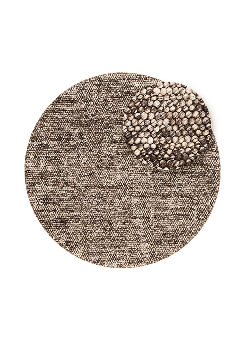 Handvävd Matta Bubble Rund 300 cm - Choklad Melange - Textil & mattor - Mattor - Modern matta - Ullmatta
