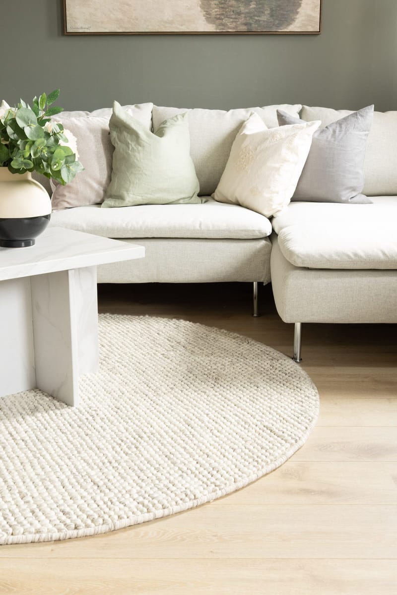 Handvävd Matta Bubble Rund 300 cm - IvoryMelange - Textil & mattor - Mattor - Modern matta - Ullmatta