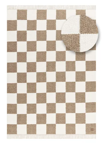 Handvävd Matta Nordic Check 140x200 cm - Choklad - Textil & mattor - Mattor - Modern matta - Ullmatta