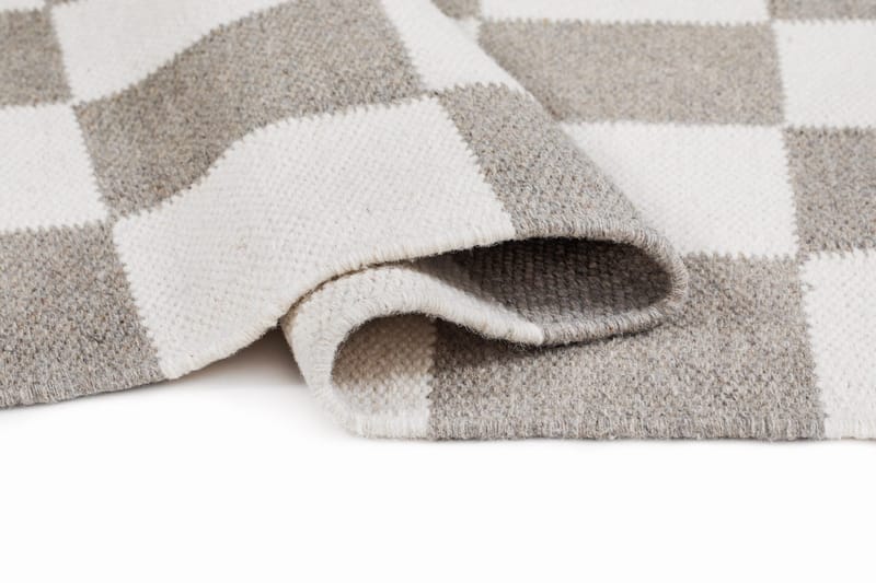 Handvävd Matta Nordic Check 140x200 cm - Grå - Textil & mattor - Mattor - Modern matta - Ullmatta