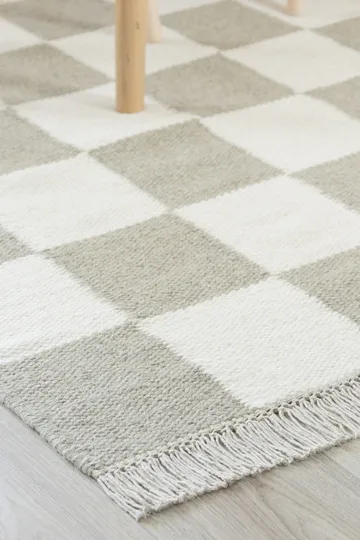 Handvävd Matta Nordic Check 140x200 cm - Grå - Textil & mattor - Mattor - Modern matta - Ullmatta