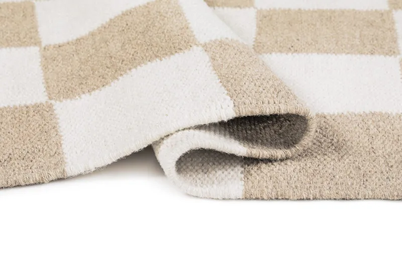 Handvävd Matta Nordic Check 140x200 cm - Linne - Textil & mattor - Mattor - Modern matta - Ullmatta