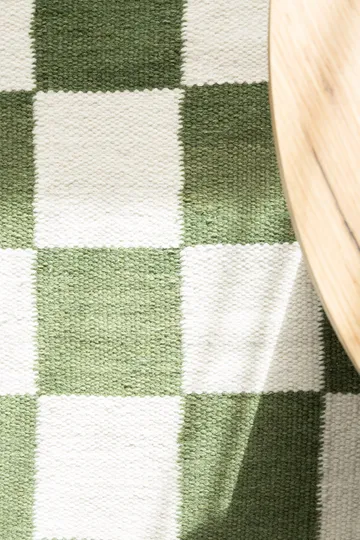 Handvävd Matta Nordic Check 160x230 cm - Smaragdgrön - Textil & mattor - Mattor - Modern matta - Ullmatta