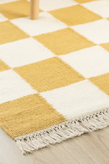 Handvävd Matta Nordic Check 200x300 cm - Lejongul - Textil & mattor - Mattor - Modern matta - Ullmatta