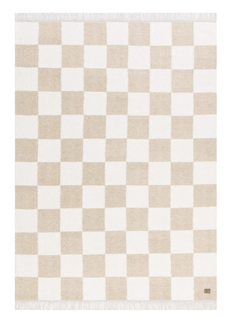 Handvävd Matta Nordic Check 200x300 cm, Linne