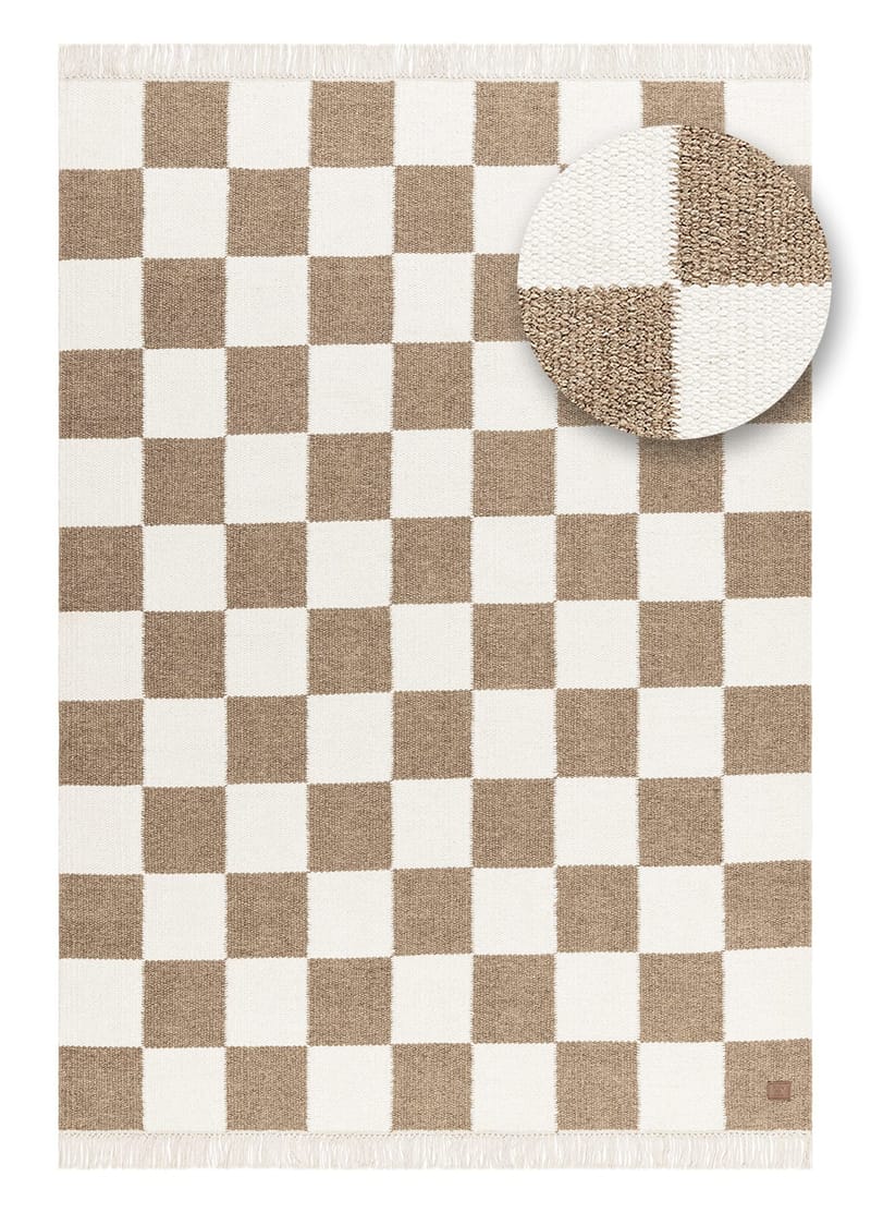 Handvävd Matta Nordic Check 240x340 cm - Choklad - Textil & mattor - Mattor - Modern matta - Ullmatta