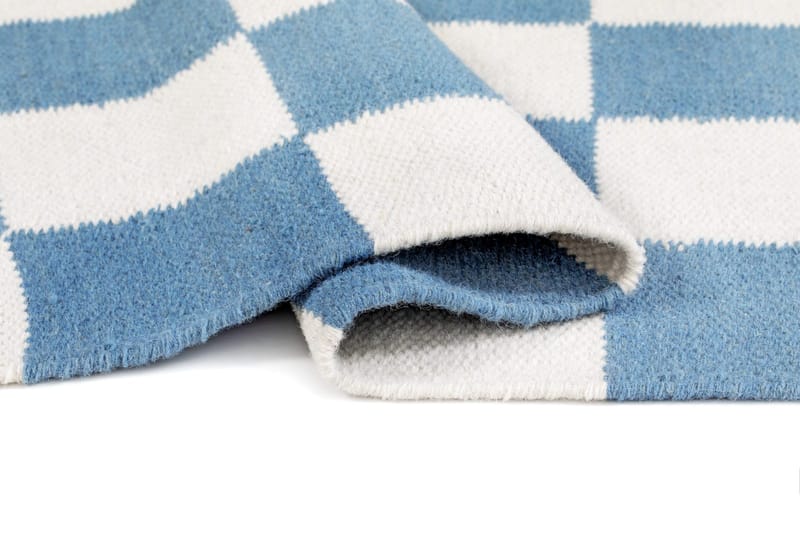Handvävd Matta Nordic Check 240x340 cm - Duvblå - Textil & mattor - Mattor - Modern matta - Ullmatta