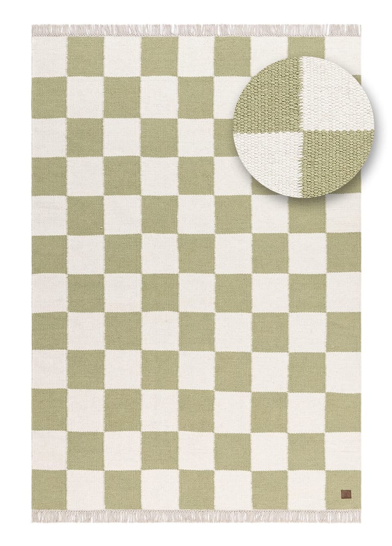 Handvävd Matta Nordic Check 240x340 cm - Grön - Textil & mattor - Mattor - Modern matta - Ullmatta