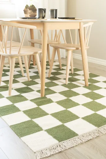 Handvävd Matta Nordic Check 240x340 cm - Smaragdgrön - Textil & mattor - Mattor - Modern matta - Ullmatta