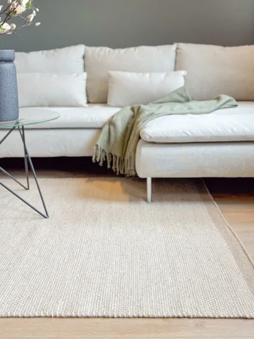 Handvävd Matta Sandhamn 140x200 cm - Natur - Textil & mattor - Mattor - Modern matta - Ullmatta