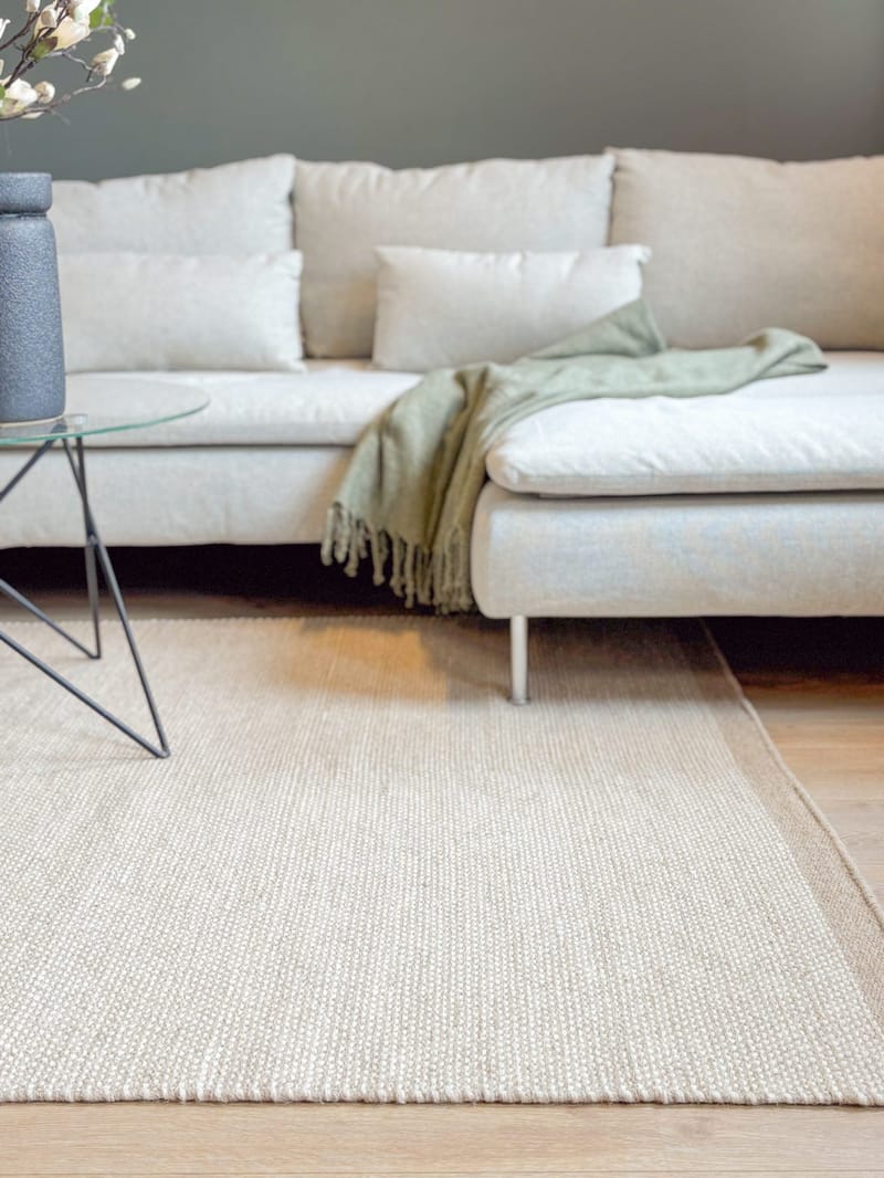 Handvävd Matta Sandhamn 140x200 cm - Natur - Textil & mattor - Mattor - Modern matta - Ullmatta
