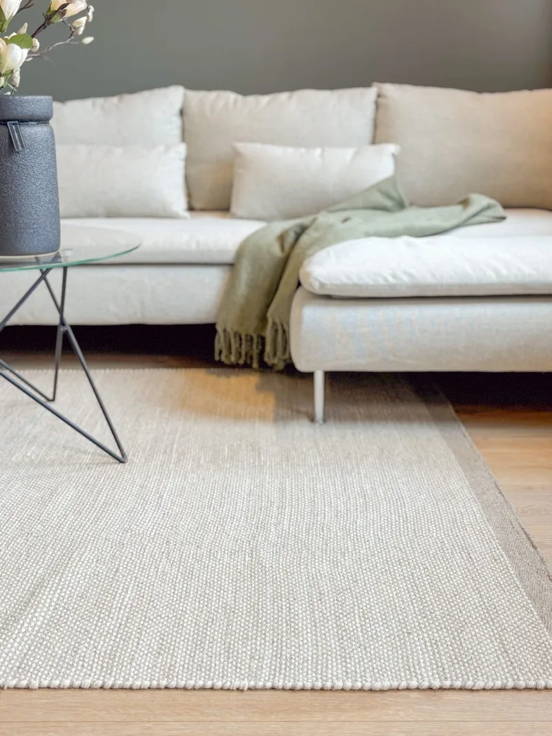 Handvävd Matta Sandhamn 200x200 cm - Silver - Textil & mattor - Mattor - Modern matta - Ullmatta