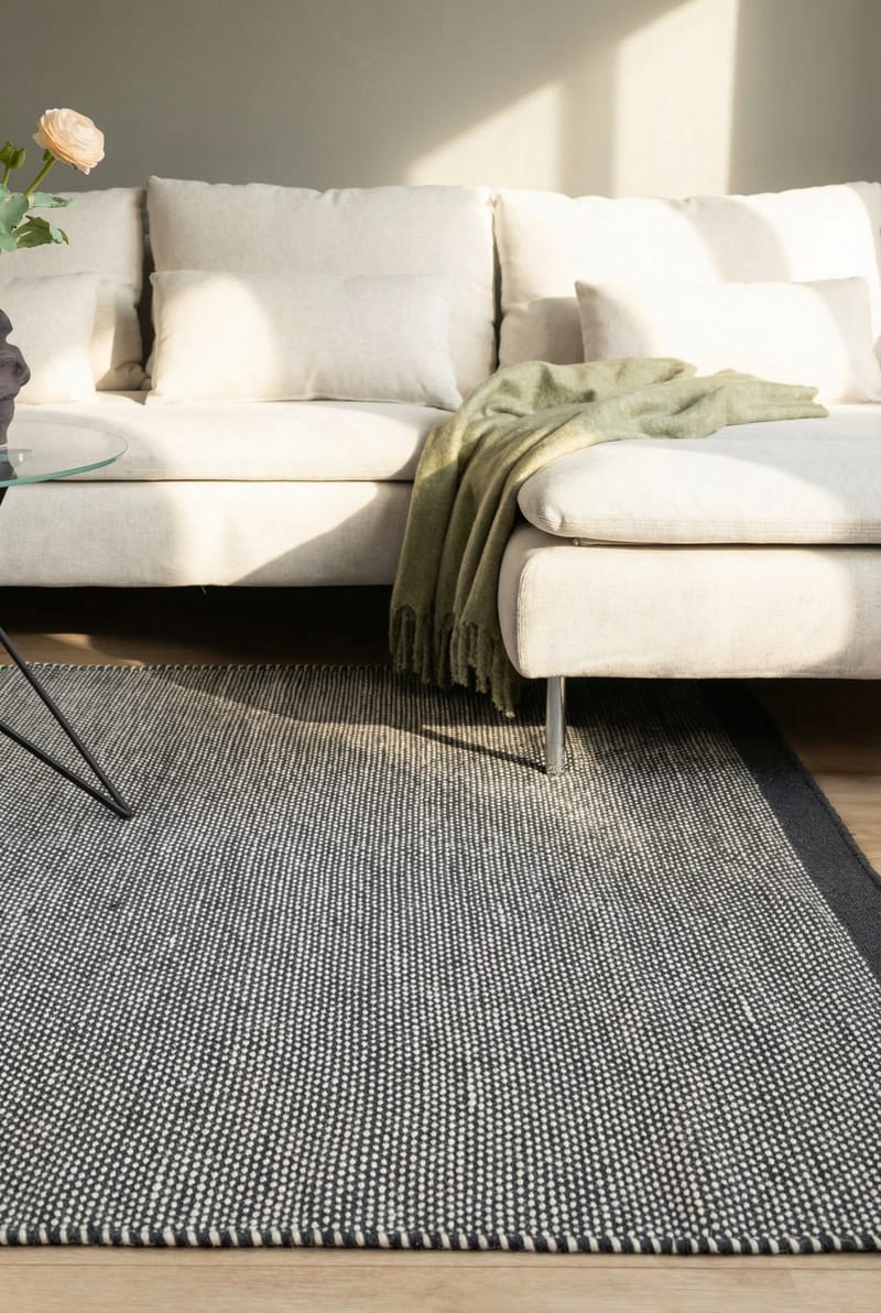 Handvävd Matta Sandhamn 200x300 cm - Indigoblå - Textil & mattor - Mattor - Modern matta - Ullmatta