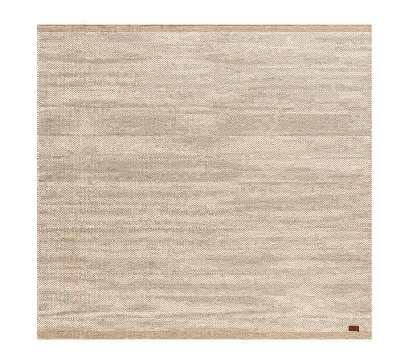 Handvävd Matta Sandhamn Kvadratisk 200x200 cm, Natur