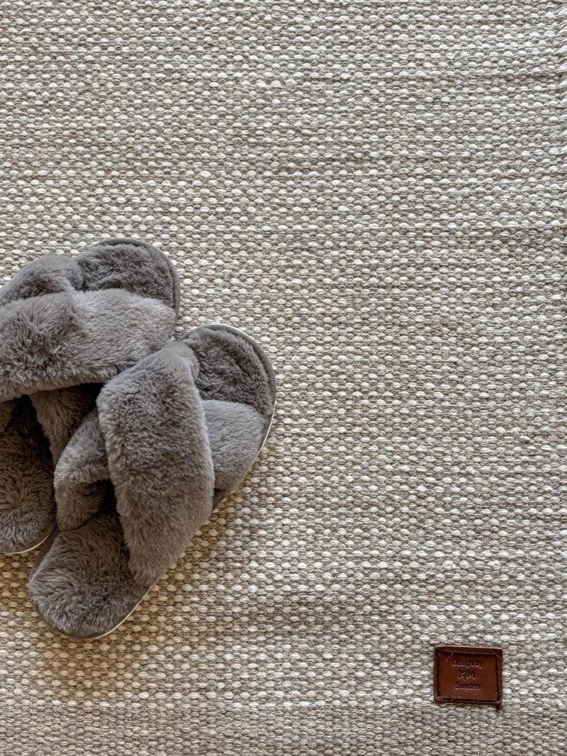 Handvävd Matta Sandhamn Kvadratisk 200x200 cm - Natur - Textil & mattor - Mattor - Modern matta - Ullmatta