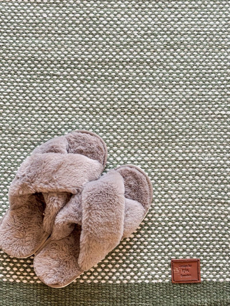 Handvävd Matta Sandhamn Kvadratisk 200x200 cm - smaragdgrön - Textil & mattor - Mattor - Modern matta - Ullmatta