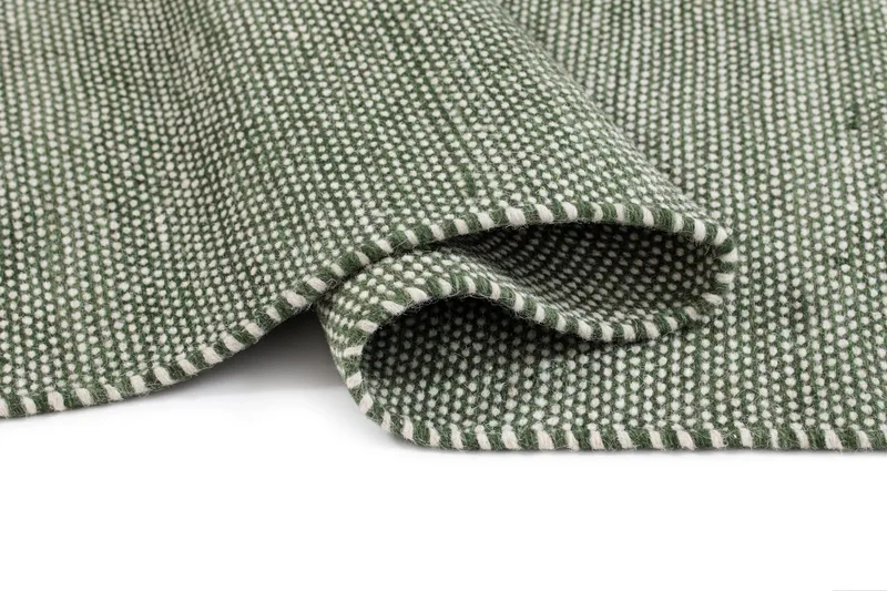 Handvävd Matta Sandhamn Kvadratisk 200x200 cm - smaragdgrön - Textil & mattor - Mattor - Modern matta - Ullmatta