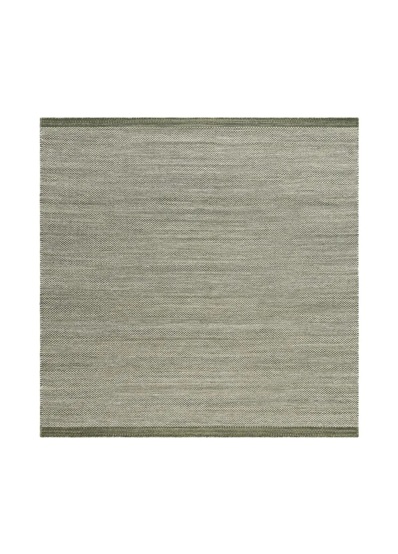 Handvävd Matta Sandhamn Kvadratisk 250x250 cm, Grön
