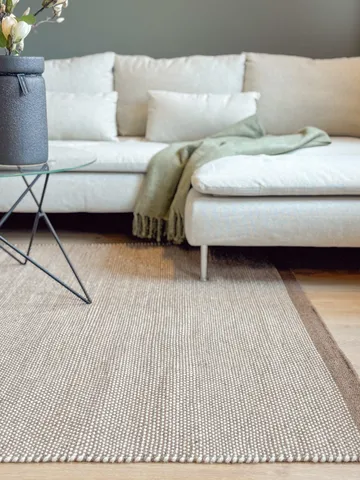 Handvävd Matta Sandhamn Kvadratisk 250x250 cm - Mörklinne - Textil & mattor - Mattor - Modern matta - Ullmatta