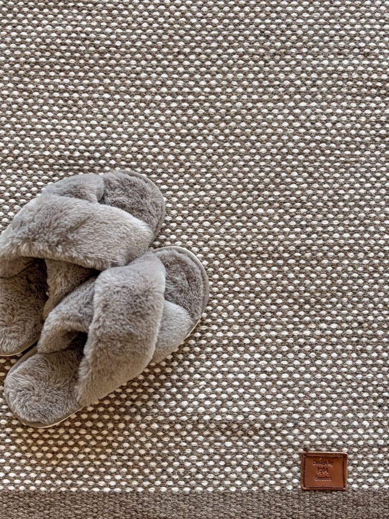 Handvävd Matta Sandhamn Kvadratisk 250x250 cm - Mörklinne - Textil & mattor - Mattor - Modern matta - Ullmatta