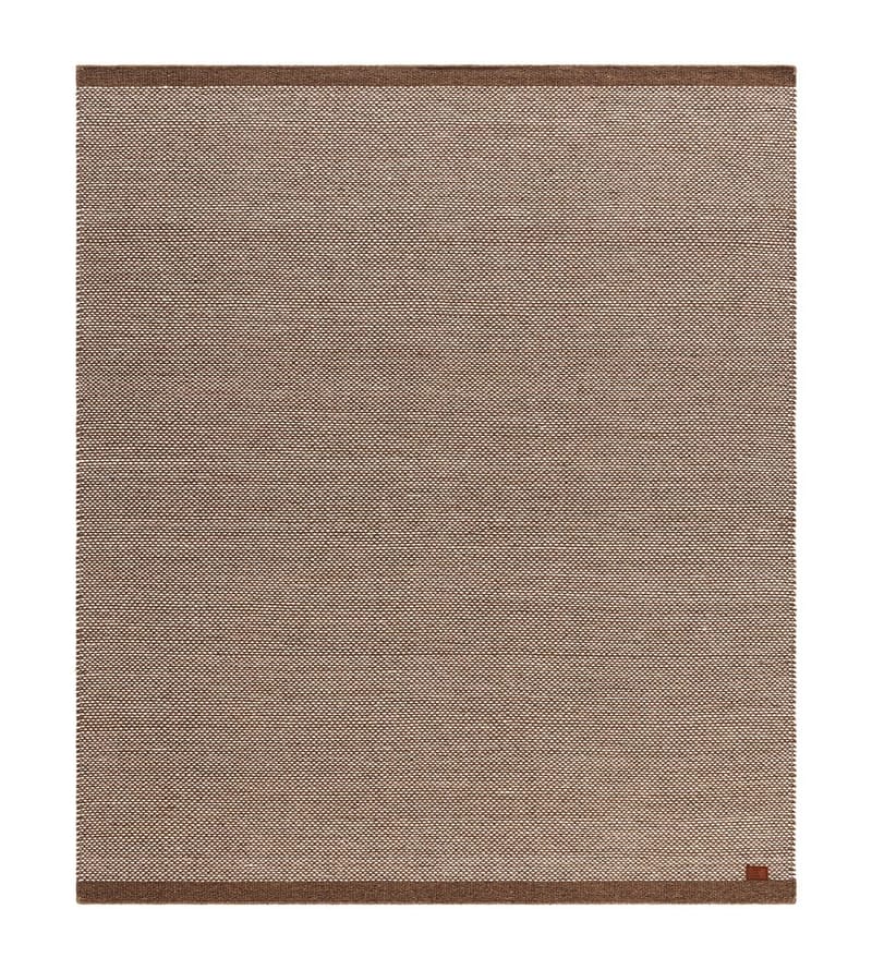 Handvävd Matta Sandhamn Kvadratisk 250x250 cm, Mörklinne