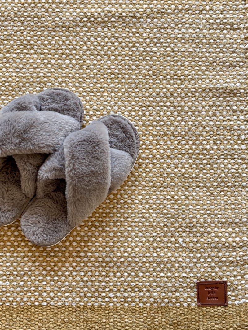 Handvävd Matta Sandhamn Kvadratisk 250x250 cm - Ockragul - Textil & mattor - Mattor - Modern matta - Ullmatta