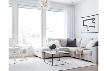 Hattara Matta Rund 200 cm Vit - VM Carpets - Textil & mattor - Mattor - Modern matta - Ryamatta & luggmatta