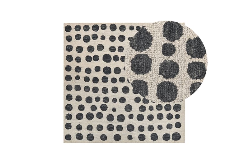 Havran Ullmatta 200x200 cm Kvadratisk - Beige - Textil & mattor - Mattor - Modern matta - Ullmatta