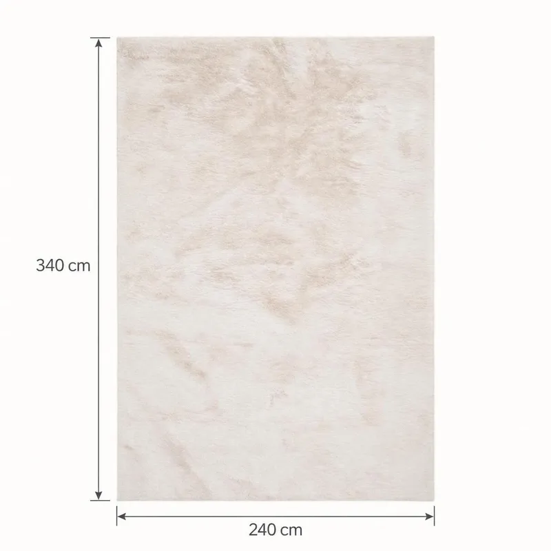 Heaven Stor Rektangulär Ryamatta & Luggmatta 240x340 cm - Beige - Textil & mattor - Mattor - Modern matta - Ryamatta & luggmatta