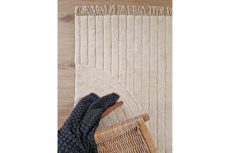 Marocko Bomullsmatta 160x230 cm - Creme - Textil & mattor - Mattor - Modern matta - Bomullsmatta
