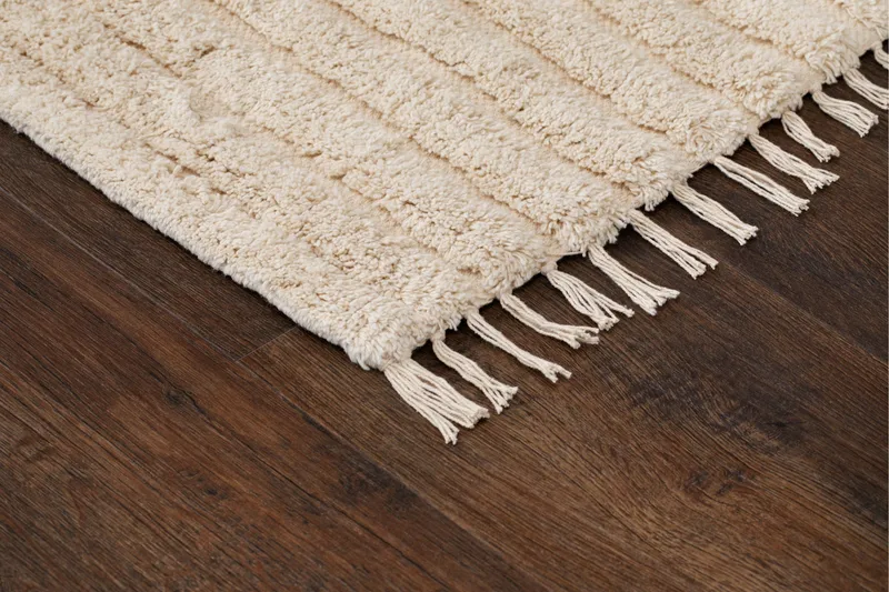 Marocko Bomullsmatta 160x230 cm - Creme - Textil & mattor - Mattor - Modern matta - Bomullsmatta