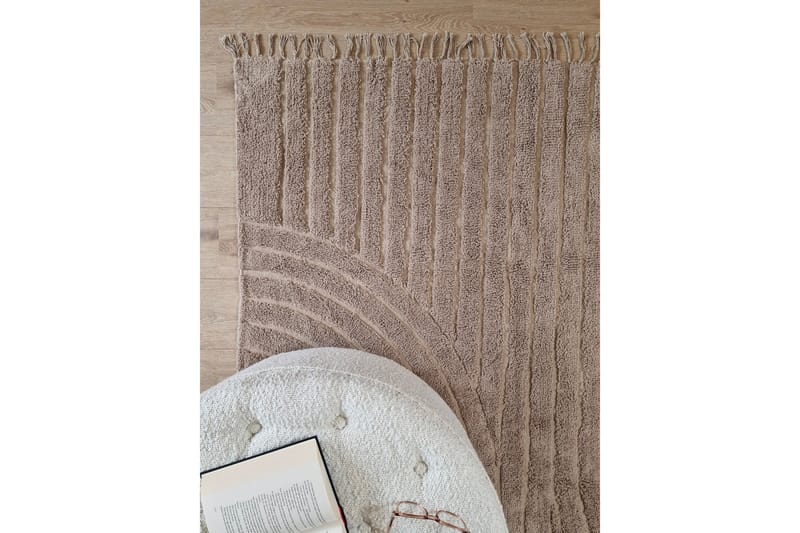 Marocko Bomullsmatta 160x230 cm - Linne - Textil & mattor - Mattor - Modern matta - Bomullsmatta