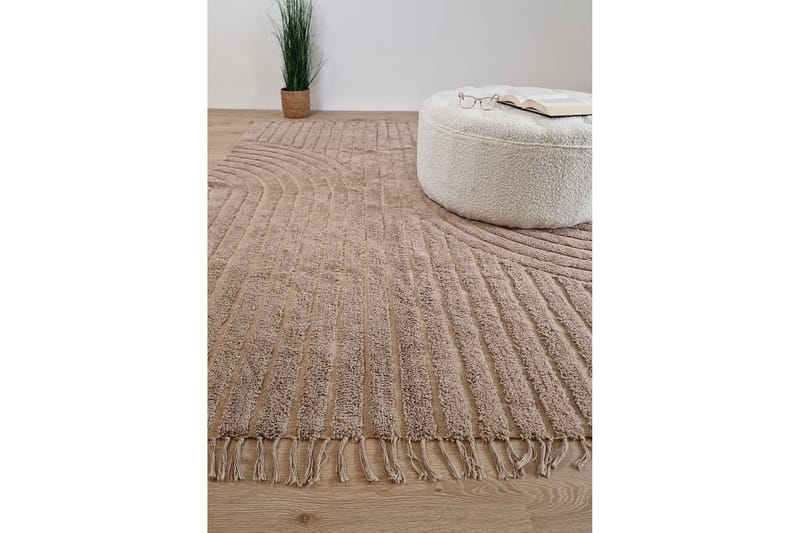 Marocko Bomullsmatta 160x230 cm - Linne - Textil & mattor - Mattor - Modern matta - Bomullsmatta