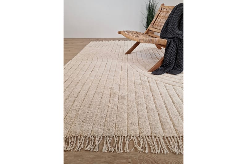 Marocko Bomullsmatta 200x300 cm - Creme - Textil & mattor - Mattor - Modern matta - Bomullsmatta