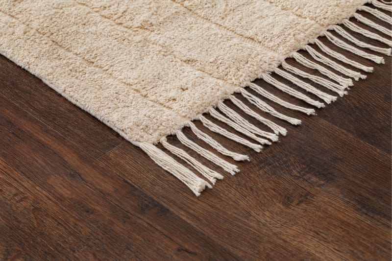 Marocko Bomullsmatta 200x300 cm - Creme - Textil & mattor - Mattor - Modern matta - Bomullsmatta