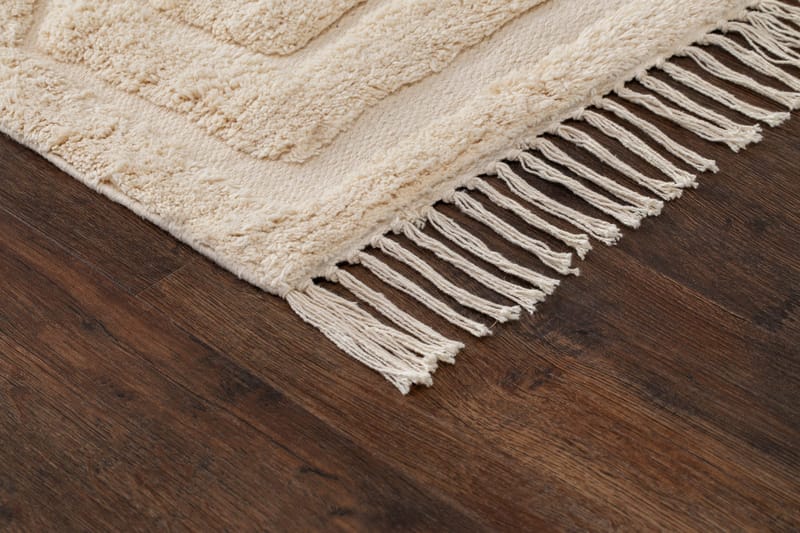 Marocko Bomullsmatta 200x300 cm - Creme - Textil & mattor - Mattor - Modern matta - Bomullsmatta