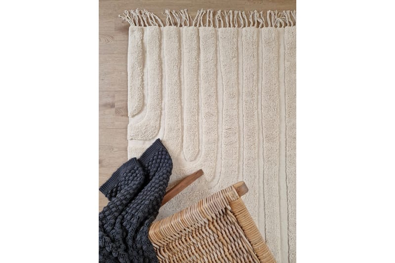 Marocko Bomullsmatta 200x300 cm - Creme - Textil & mattor - Mattor - Modern matta - Bomullsmatta