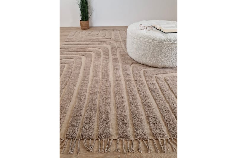 Marocko Bomullsmatta 200x300 cm - Linne - Textil & mattor - Mattor - Modern matta - Bomullsmatta