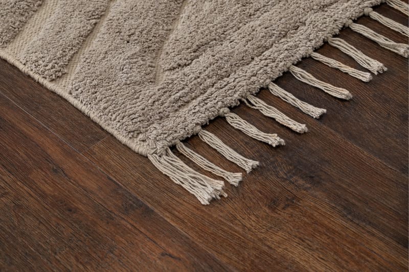 Marocko Bomullsmatta 200x300 cm - Linne - Textil & mattor - Mattor - Modern matta - Bomullsmatta