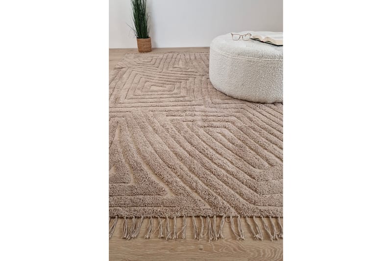 Marocko Bomullsmatta 200x300 cm - Linne - Textil & mattor - Mattor - Modern matta - Bomullsmatta