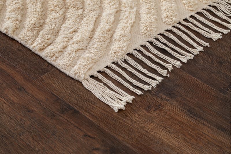 Marocko Bomullsmatta 240x340 cm - Creme - Textil & mattor - Mattor - Modern matta - Bomullsmatta