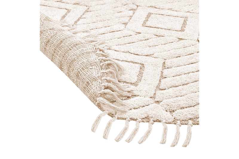 Horasan Ryamatta 140 cm Rund - Beige - Textil & mattor - Mattor - Modern matta - Ryamatta & luggmatta