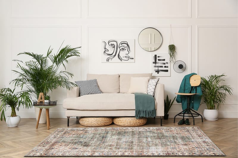 Tarfaya Friezematta 160x230 cm - Grön - Textil & mattor - Mattor - Modern matta - Friezematta